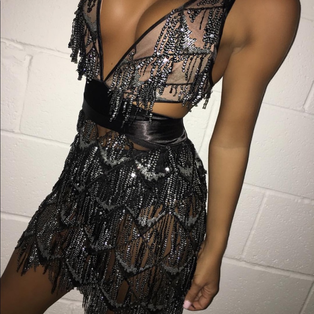 Black Glittery Dress